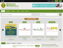Tablet Screenshot of domainwindfall.com